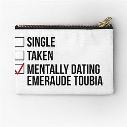 Mentally Dating Emerald Toubia Zipper Pouch