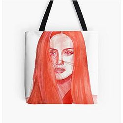 Painting by Emeraude Toubia Over Print Tote Bag
