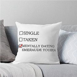 Mentally dating Emeraude Toubia Throw Pillow