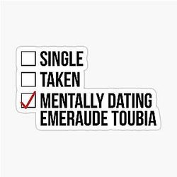 MENTALLY DATING EMERAUDE TOUBIA Sticker