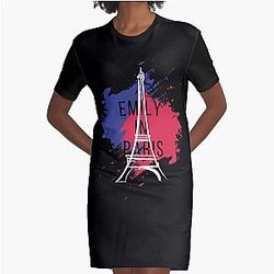 Emily in Paris Graphic T-Shirt Dress
