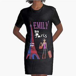 Emily in Paris Graphic T-Shirt Dress