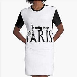 Emily in Paris Paris Graphic T-Shirt Dress