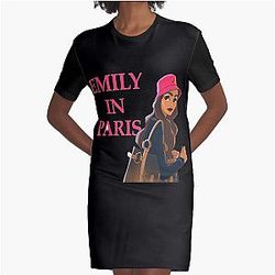 Emily in Paris Graphic T Shirt Dress
