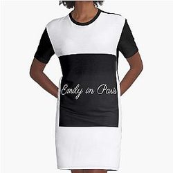 Emily in Paris Fans Merchandise Netfli Graphic T Shirt Dress