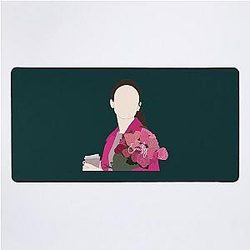 Emily in Paris with flowers Desk Mat