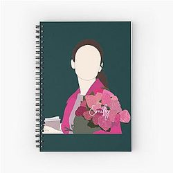 Emily Cooper with flowers Spiral Notebook