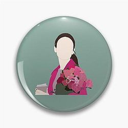 Emily Cooper with flowers Pin