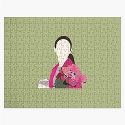 Emily Cooper with Flowers Jigsaw Puzzle