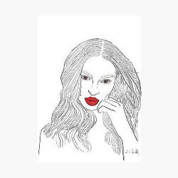 Portrait of Emily Ratajkowski Photographic Print