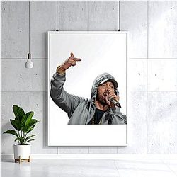 Eminem LA 2001 - Famous for his alter ego Slim Shady Eminem Posters