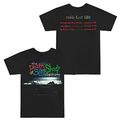 Tour Dates Black Graphic LA 0806 Eminem T-Shirts