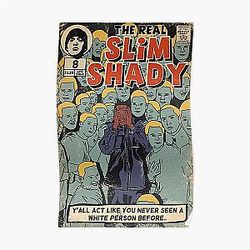 Eminem Posters - Eminem - The Real Slim Shady Parody Comic Art Poster RB0704