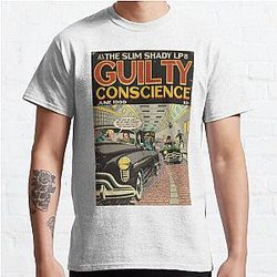 Eminem T-Shirts - Eminem &amp; Dre - Guilty Conscience Comic Book Parody  Classic T-Shirt RB0704