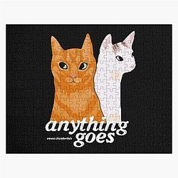 Anything Goes Emma Chamberlain Merch Anything Goes Cats Jigsaw Puzzle