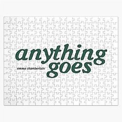 Anything Goes Emma Chamberlain Merch Anything Goes Logo Jigsaw Puzzle