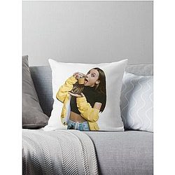 Emma Chamberlain with Iced Coffee! Throw Pillow