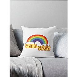 Emma Chamberlain Merch Emma Chamberlain Sucks Throw Pillow