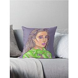 Emma Chamberlain as Frankensteins Monster Throw Pillow