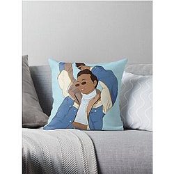 Emma Chamberlain Bomber Jacket Throw Pillow
