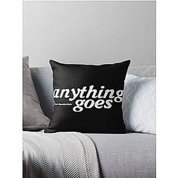 Anything Goes Emma Chamberlain Merch Anything Goes Logo Throw Pillow