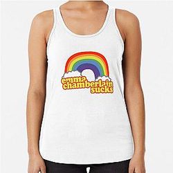 Emma Chamberlain Merch Emma Chamberlain Sucks Racerback Tank Top
