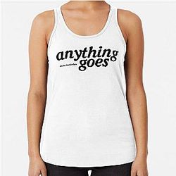 Anything Goes Emma Chamberlain Merch Anything Goes Logo Racerback Tank Top