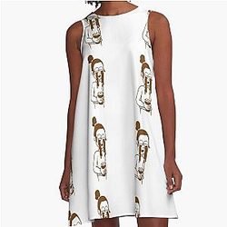 Emma Chamberlain Coffee Merch A-Line Dress