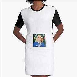 Emma Chamberlain Coffee Design Graphic T-Shirt Dress