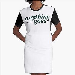 Anything Goes Emma Chamberlain Merch Anything Goes Logo Graphic T-Shirt Dress
