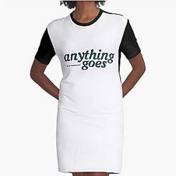 Anything Goes Emma Chamberlain Merch Logo Graphic T-Shirt Dress