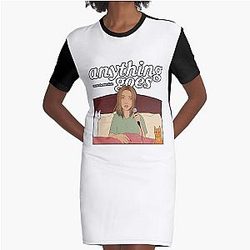Anything Goes Emma Chamberlain Merch ANYTHING GOES Graphic T-Shirt Dress