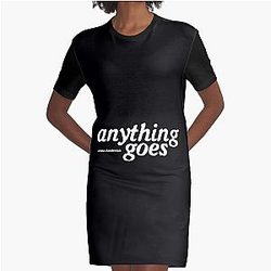 Emma Chamberlain Anything Goes HD Logo Graphic T-Shirt Dress