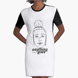 Anything Goes Emma Chamberlain Merch ANYTHING GOES Graphic T-Shirt Dress