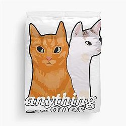 Anything Goes Emma Chamberlain Merch Anything Goes Cats Duvet Cover
