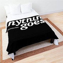 Anything Goes Emma Chamberlain Merch Anything Goes Logo Comforter