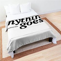 Anything Goes Emma Chamberlain Merch Anything Goes Logo Comforter