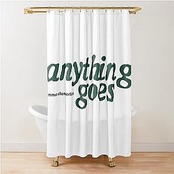 Anything Goes Emma Chamberlain Merch Anything Goes Logo Shower Curtain
