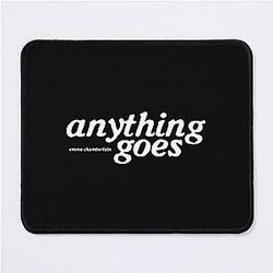 Emma Chamberlain Anything Goes HD Logo Mouse Pad