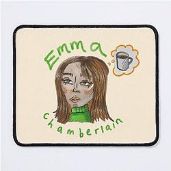 Emma Chamberlain Cartoon Mouse Pad