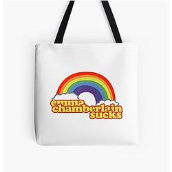 Emma Chamberlain Merch Emma Chamberlain Sucks All Over Print Tote Bag