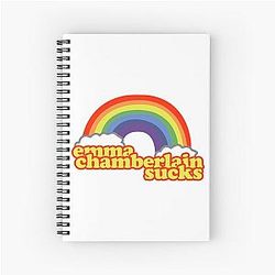 Emma Chamberlain Merch Emma Chamberlain Sucks Spiral Notebook