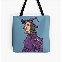 Emma Chamberlain as a Witch  All Over Print Tote Bag