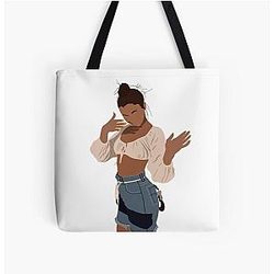 Emma Chamberlain Minimalistic All Over Print Tote Bag