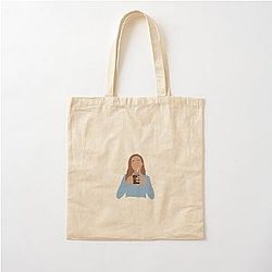 Emma Chamberlain sipping coffee Cotton Tote Bag