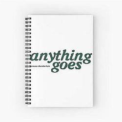 Anything Goes Emma Chamberlain Merch Anything Goes Logo Spiral Notebook