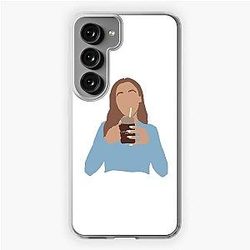 Emma Chamberlain sipping coffee Samsung Galaxy Soft Case