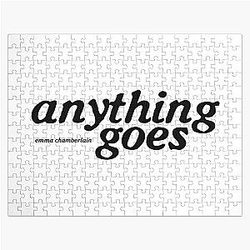 Anything Goes Emma Chamberlain Merch Anything Goes Logo Jigsaw Puzzle