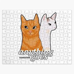 Anything Goes Emma Chamberlain Merch Anything Goes Cats Jigsaw Puzzle