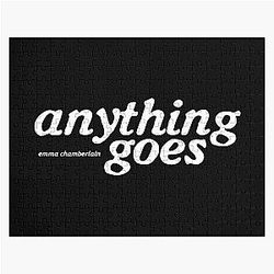 Anything Goes Emma Chamberlain Merch Anything Goes Logo Jigsaw Puzzle